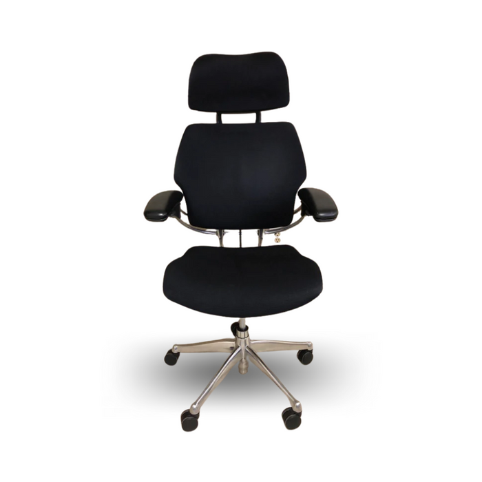 Humanscale Freedom Executive Chair with Headrest: Polished Aluminum