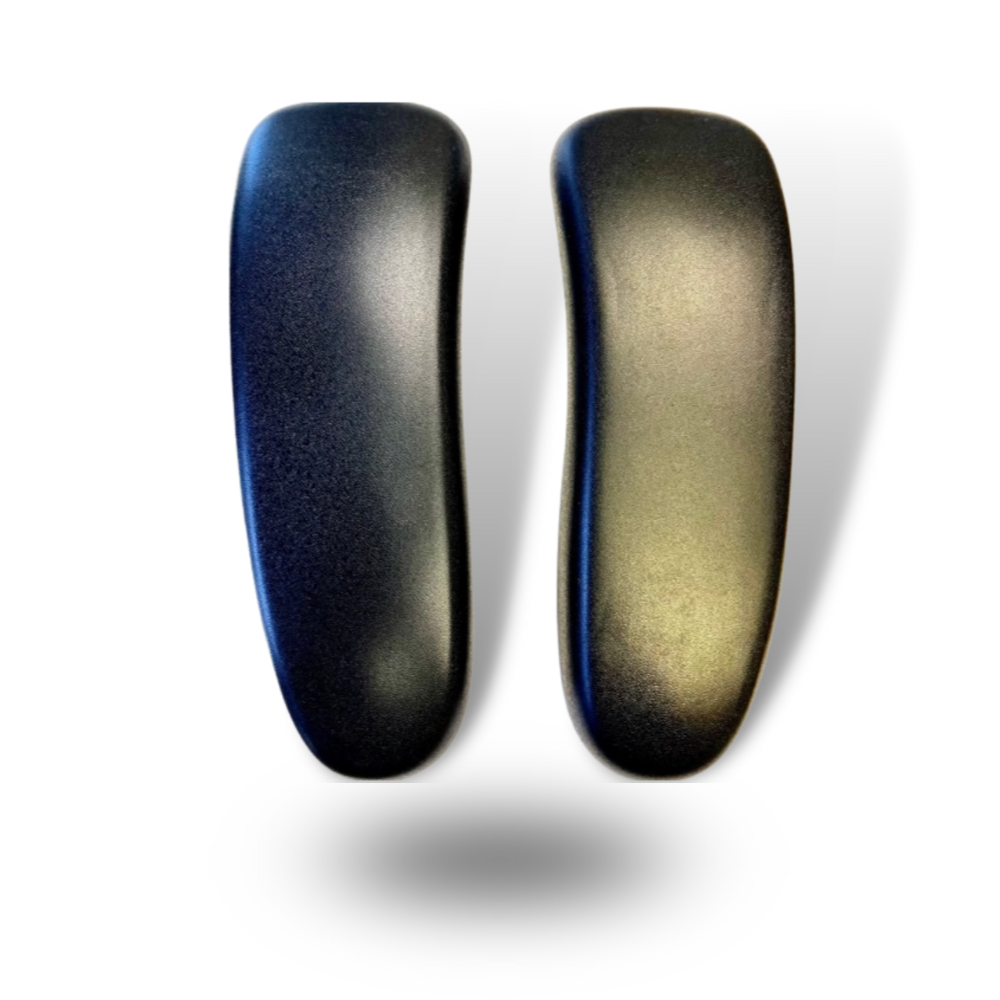Vinyl Armpad Caps For Herman Miller Remastered Aeron Chair 1 pair Graphite/Black