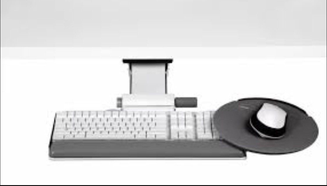 Humanscale 6G Series 900 Keyboard Tray w/ 8.5" Mouse Platform & 7" Adj. Arm